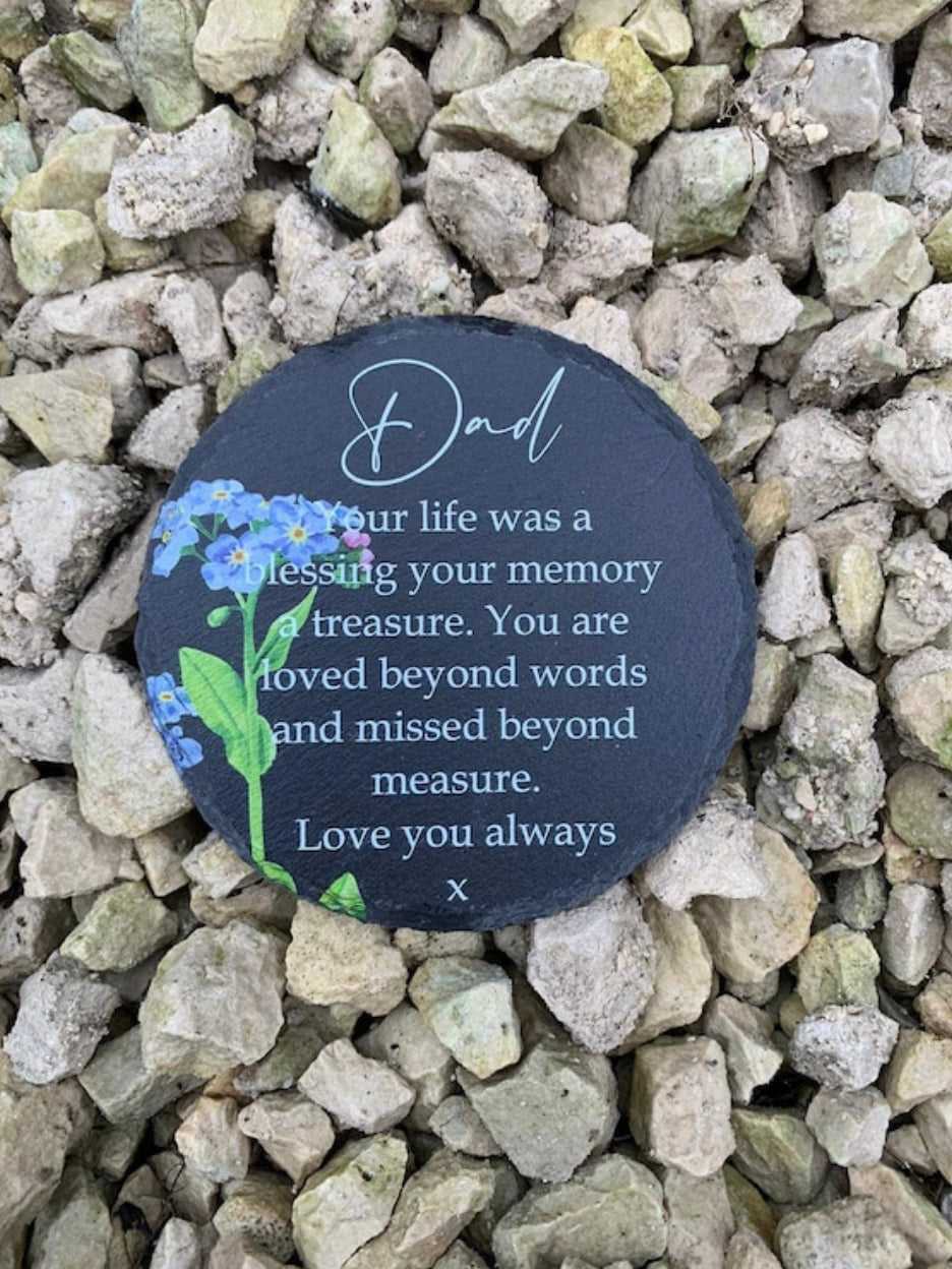 Your life was a blessing memorial plaque