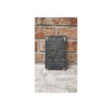 Twinkle twinkle memorial plaque