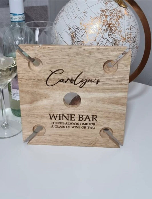 Large wine glass & bottle butler