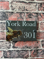 Bee slate house sign