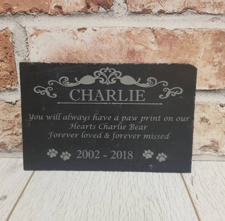 You will always have a paw print pet memorial plaque