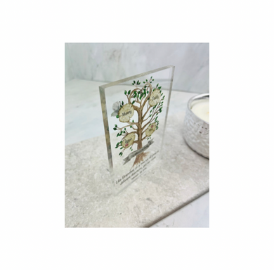 Family tree acrylic block