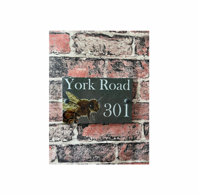 Bee slate house sign