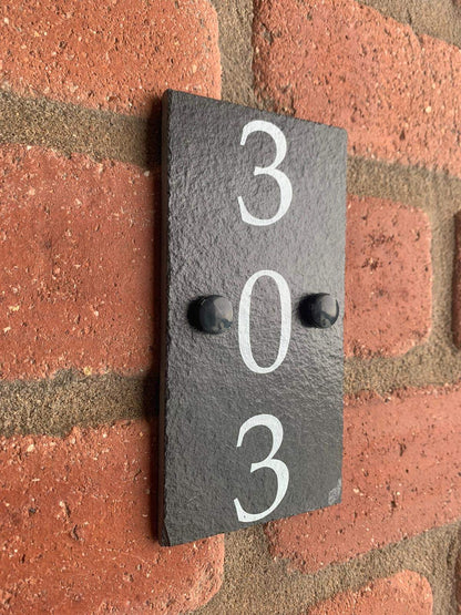Number slate house sign