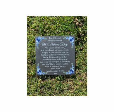 Father’s Day memorial slate plaque