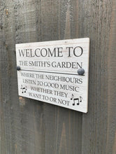 Welcome to the garden acrylic sign