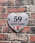 Heart acrylic house sign