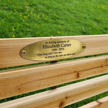 How long will I love you bench memorial plaque