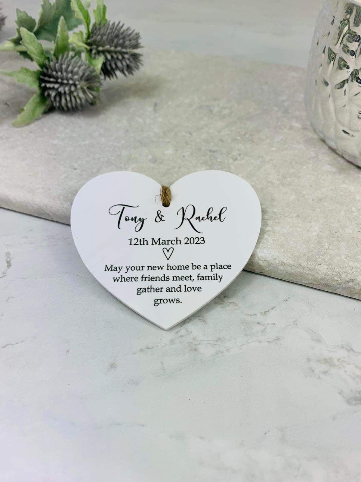 BOGOF New home hanging heart keepsake