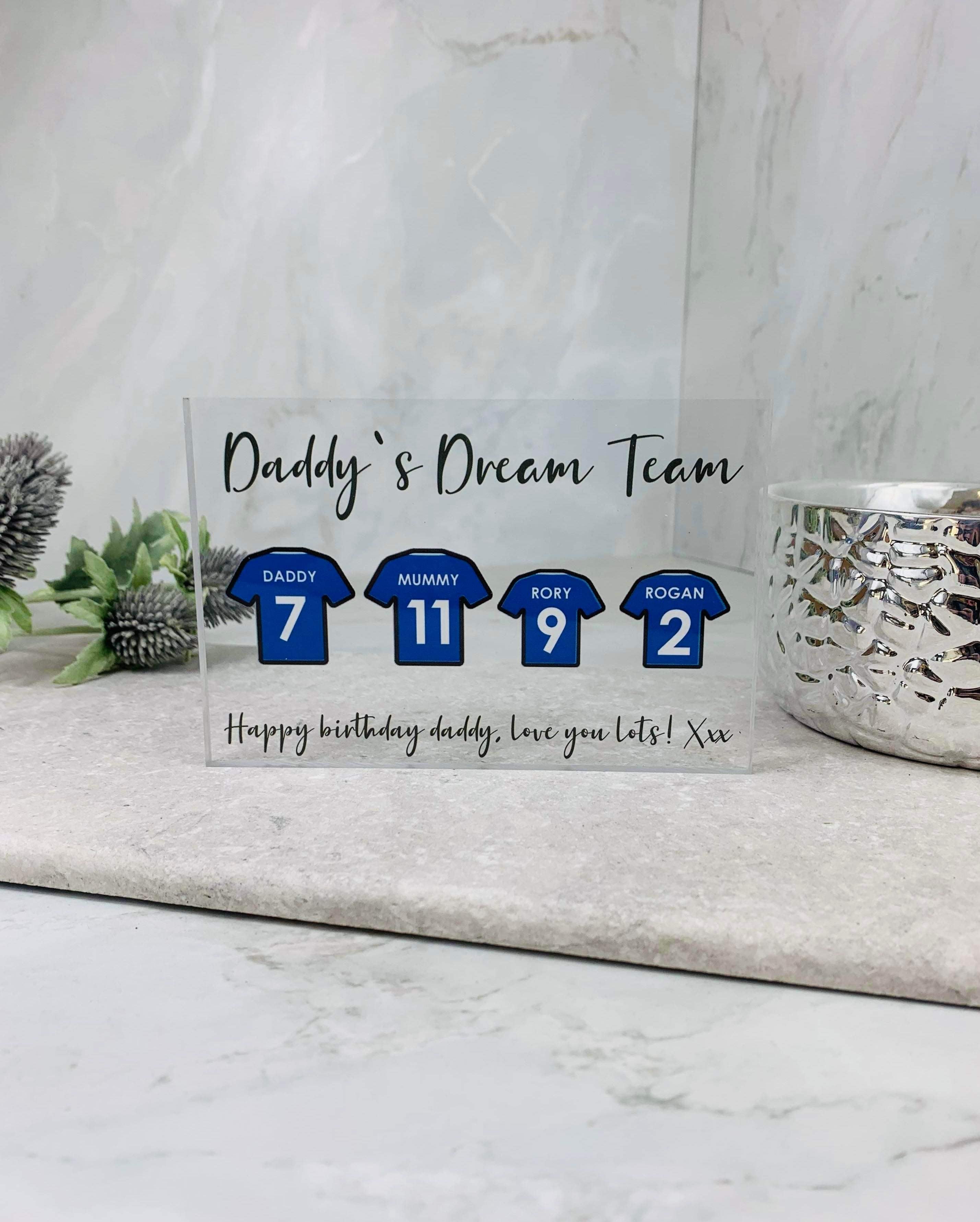 Football shirt acrylic block
