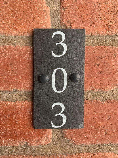 Number slate house sign