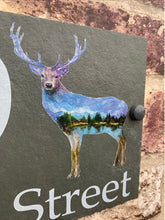 Stag slate house sign