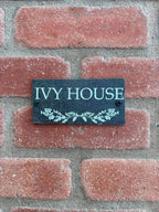 Number slate house sign leaf divider small