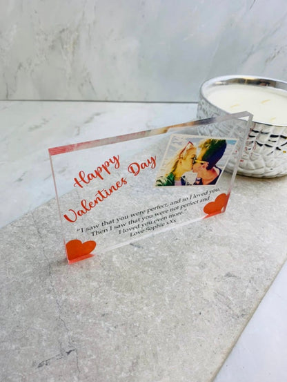 Valentine’s acrylic block