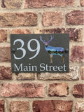 Stag slate house sign