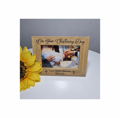 Christening day photo frame