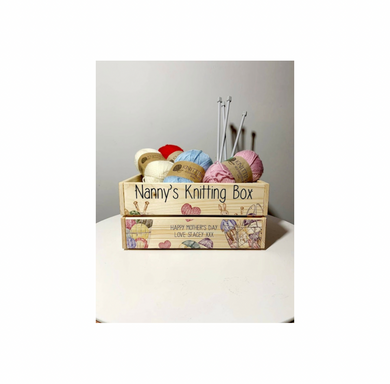 Knitting storage crate