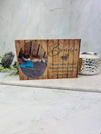 Pet memorial wooden block