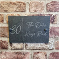 Fancy slate house sign