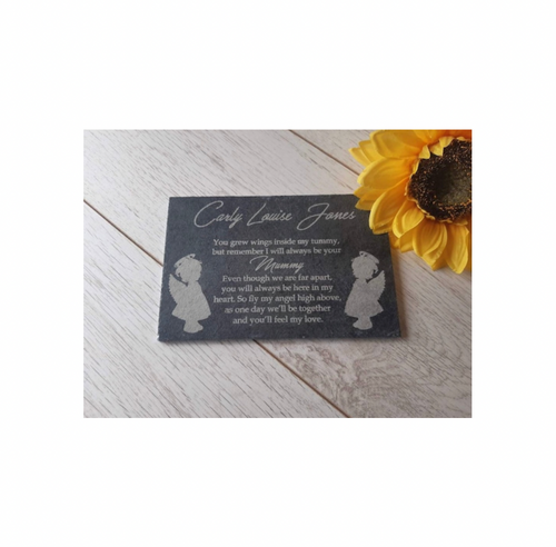 You grew wings inside my tummy memorial plaque