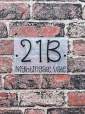 Heart style font acrylic house sign