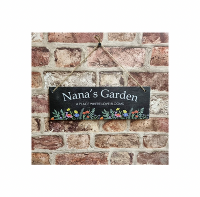 A place where love blooms garden slate sign