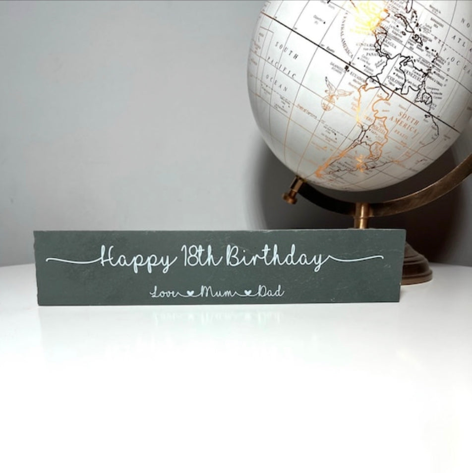 Birthday age keepsake slate