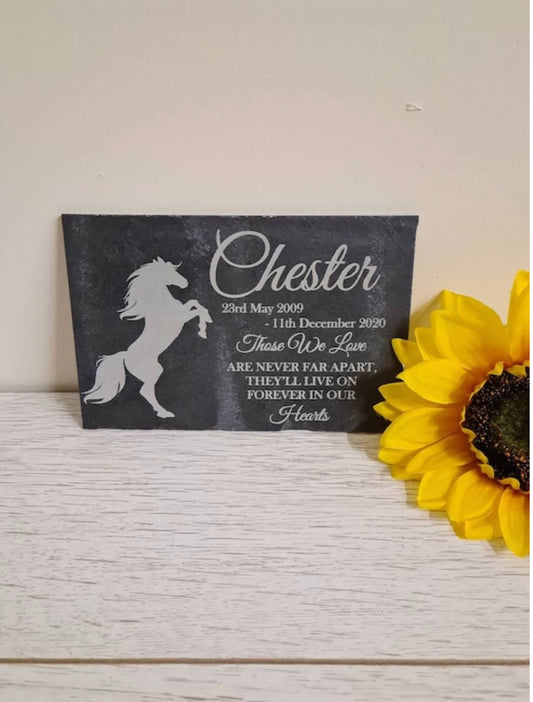 Those we love horse memorial plaque