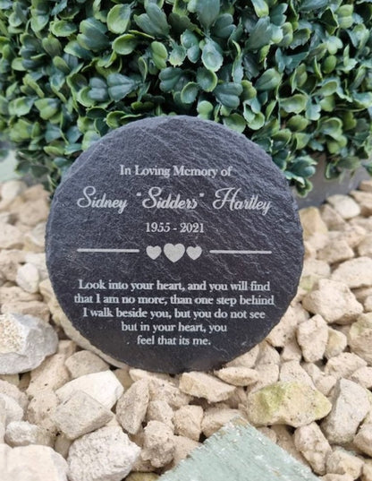 Look into your heart memorial plaque