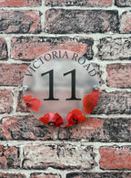 Poppy acrylic house sign