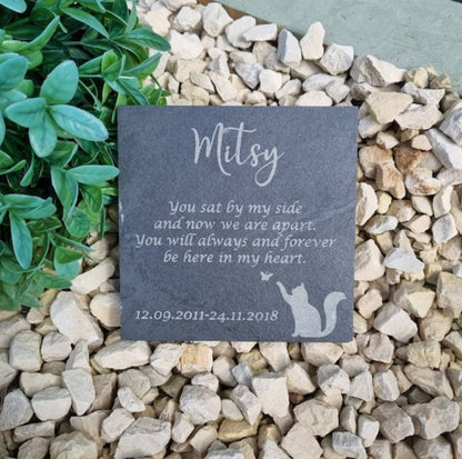 You sat by my side pet memorial plaque