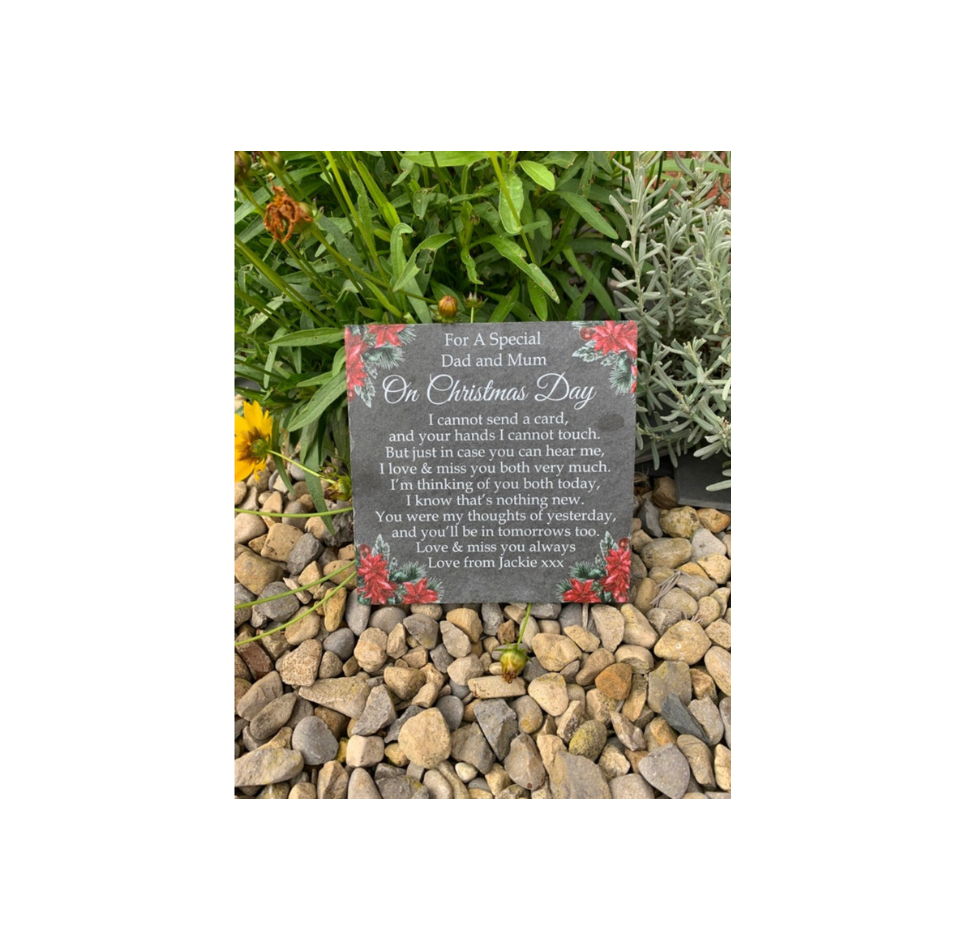 Christmas memorial plaque