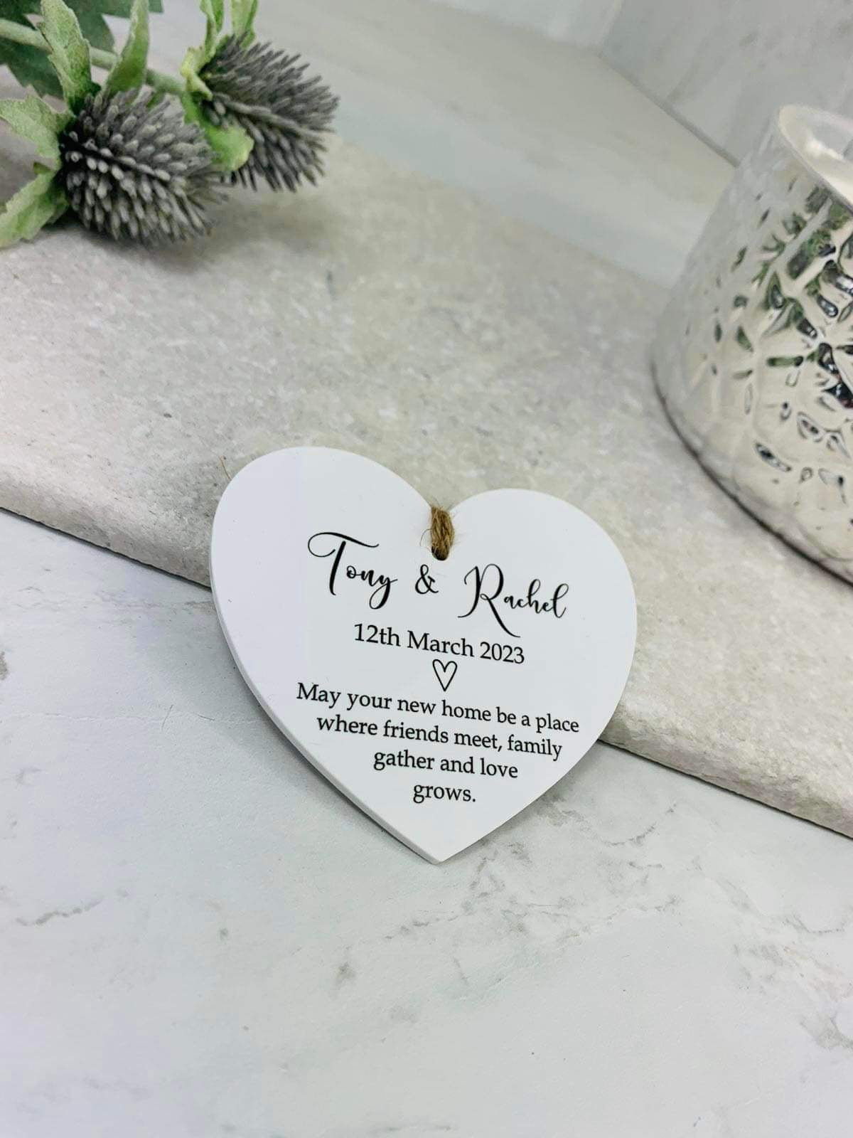 BOGOF New home hanging heart keepsake