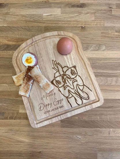 Dippy egg board chicken