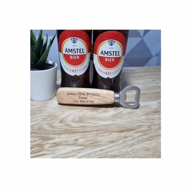 Happy birthday Wooden bottle opener