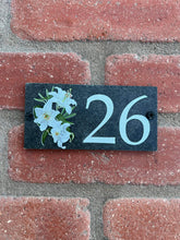 Number slate house sign lilly small