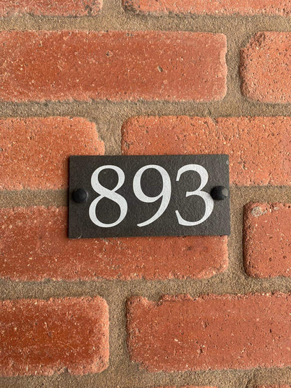 Number slate house sign