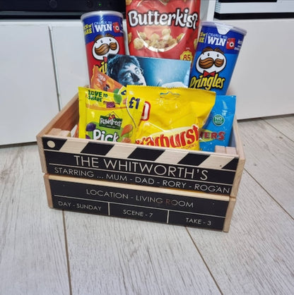 Movie treat storage crate
