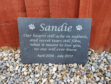 Our hearts still ache in sadness pet memorial plaque