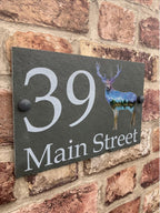 Stag slate house sign