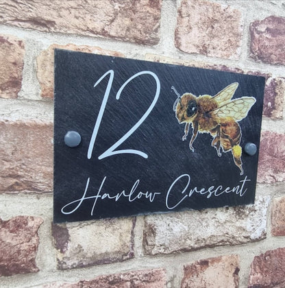 Full Bee slate house sign