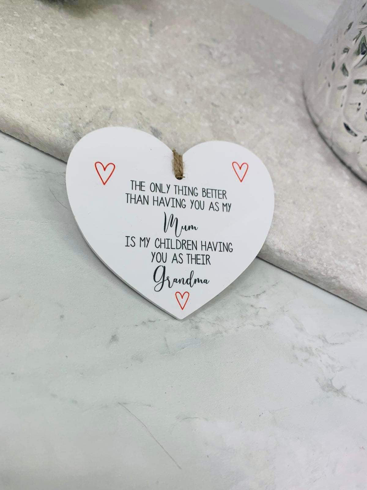 BOGOF The only thing better hanging heart keepsake