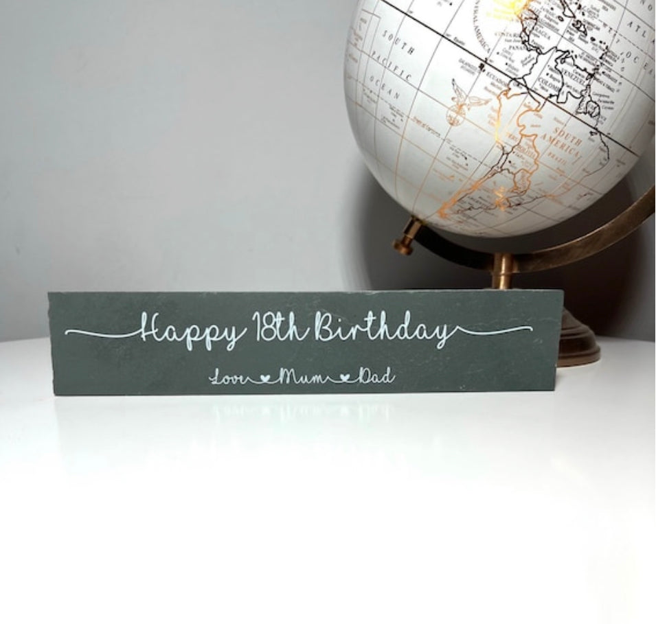 Birthday age keepsake slate