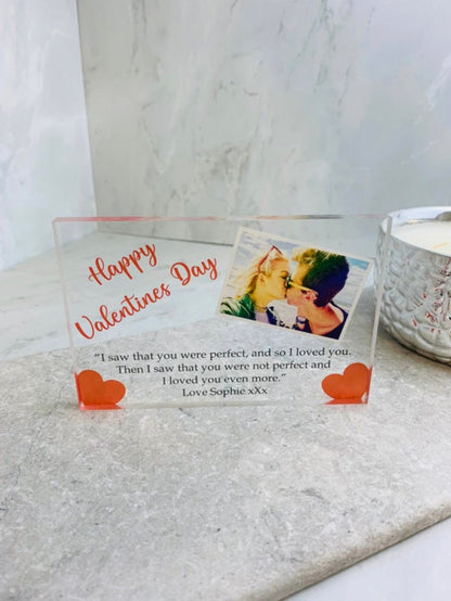 Valentine’s acrylic block