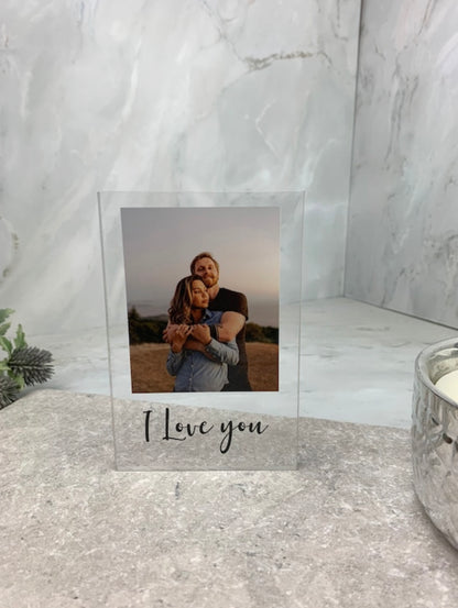 I love you acrylic block