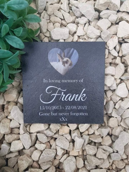 Pet photo memorial slate