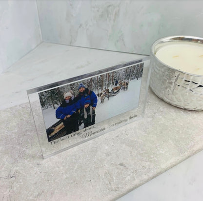 The best thing about memories acrylic block
