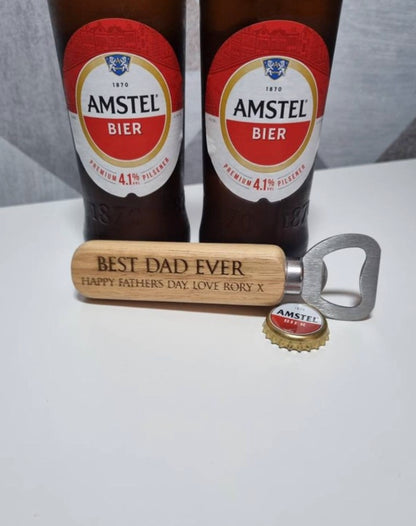 Wooden bottle opener