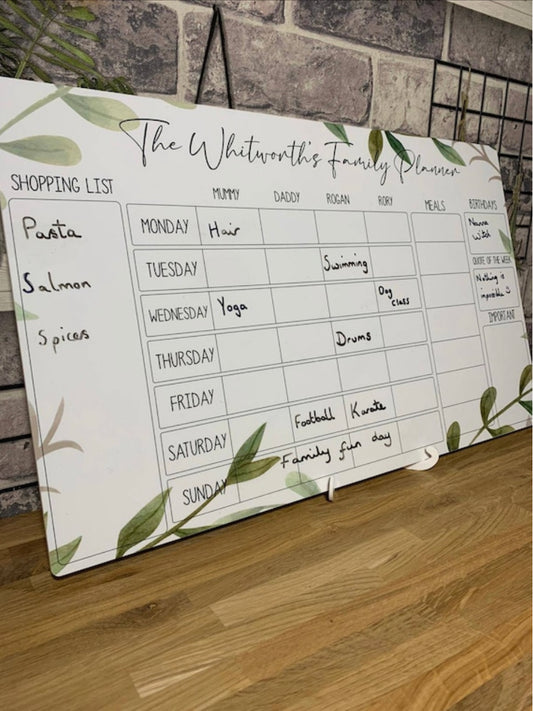 Family weekly planner