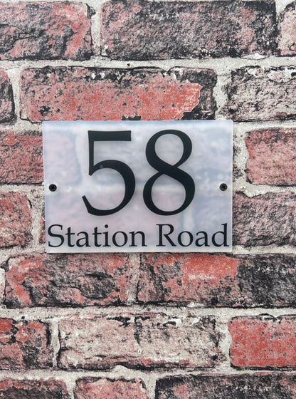 Plain acrylic house sign